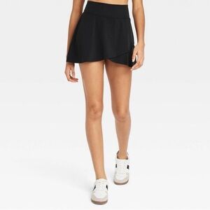 Women’s All In Motion Flowy High Rise Black Active Skort Skirt Size XXL